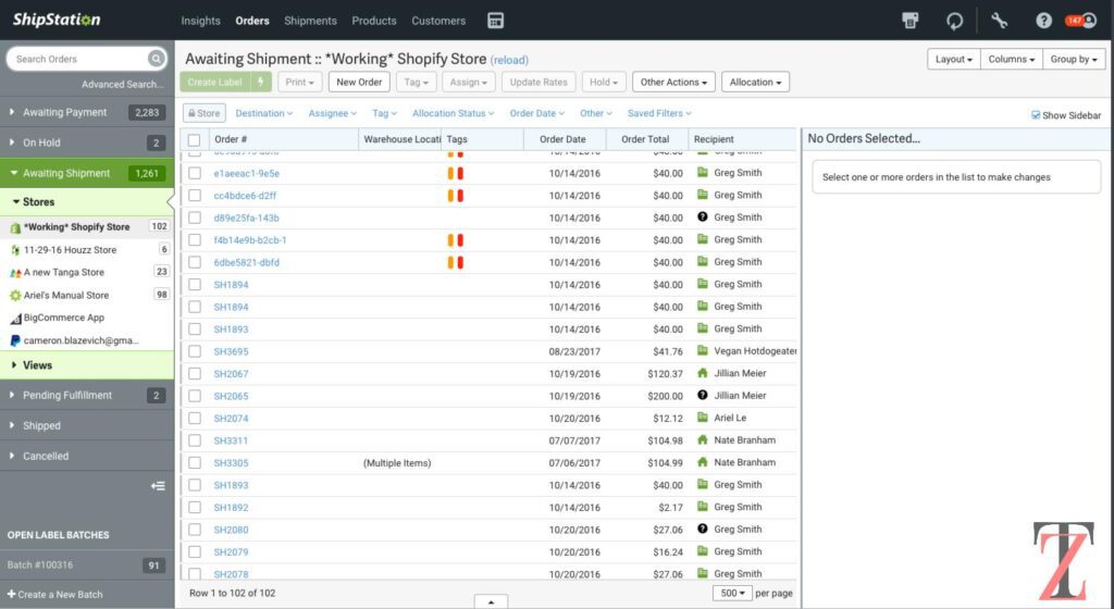 shipping and receiving software